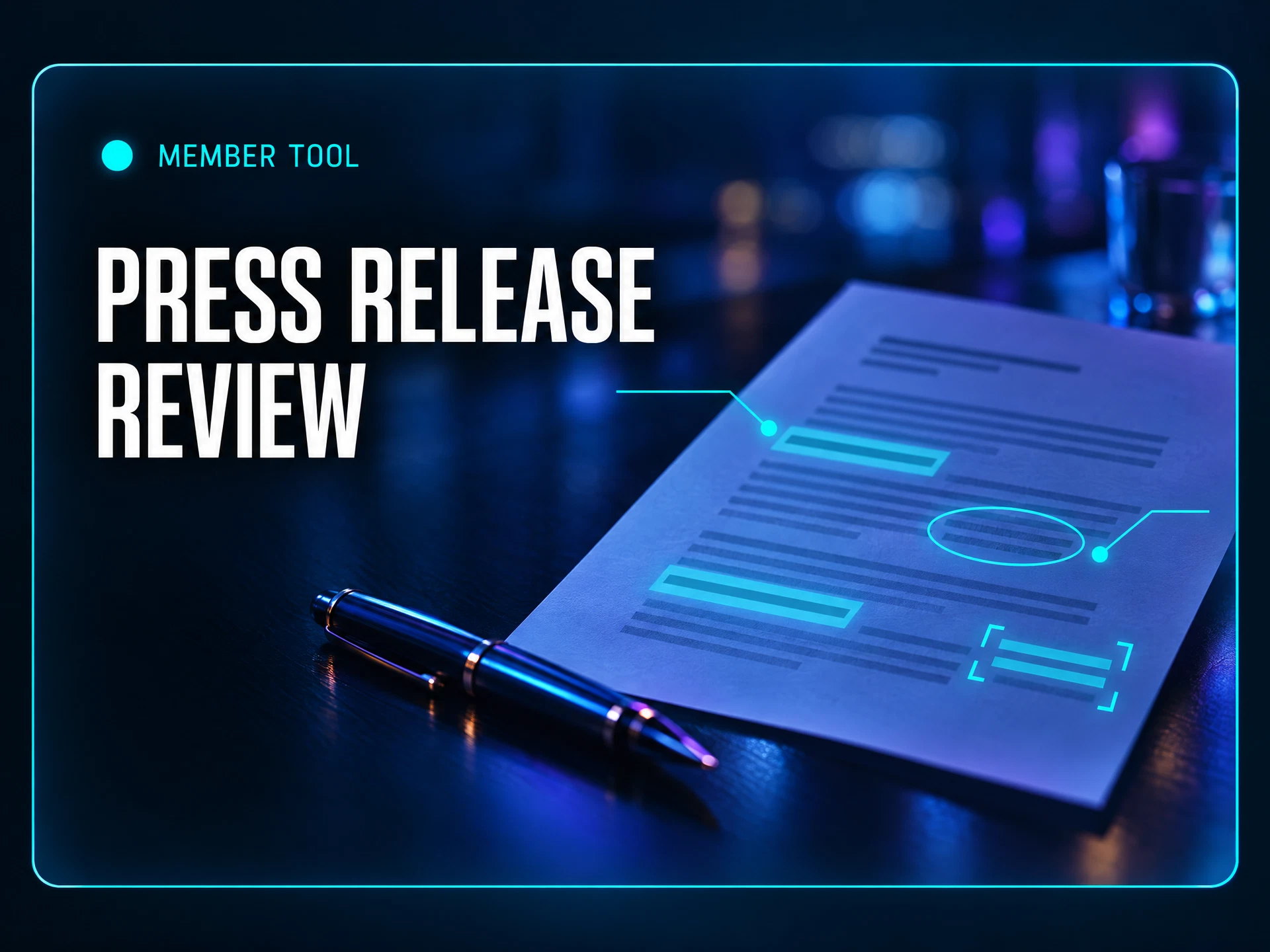 Press Release Review: press-release editing concept